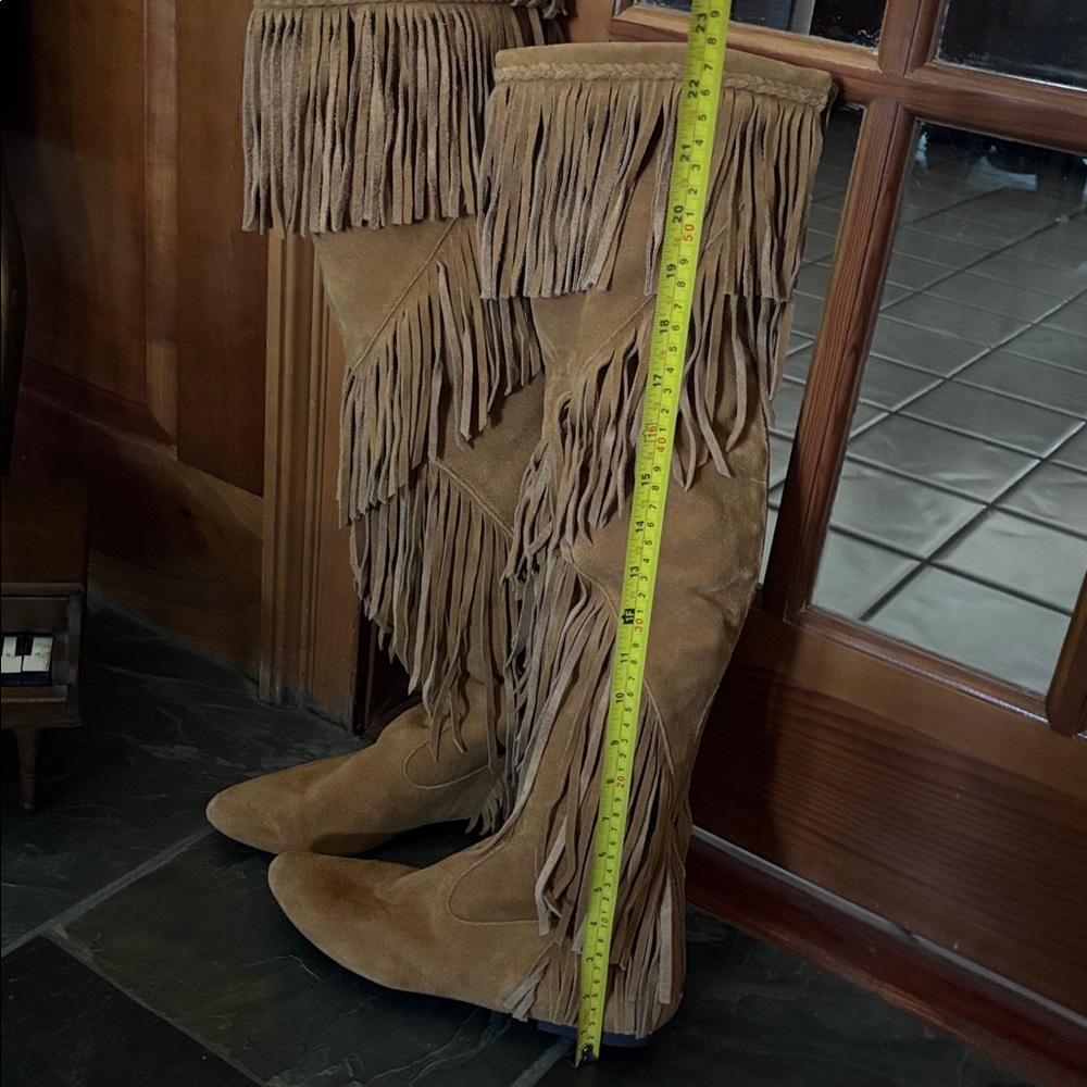 Sam Elderman Tasseled Suede high boots - Picture 2 of 14
